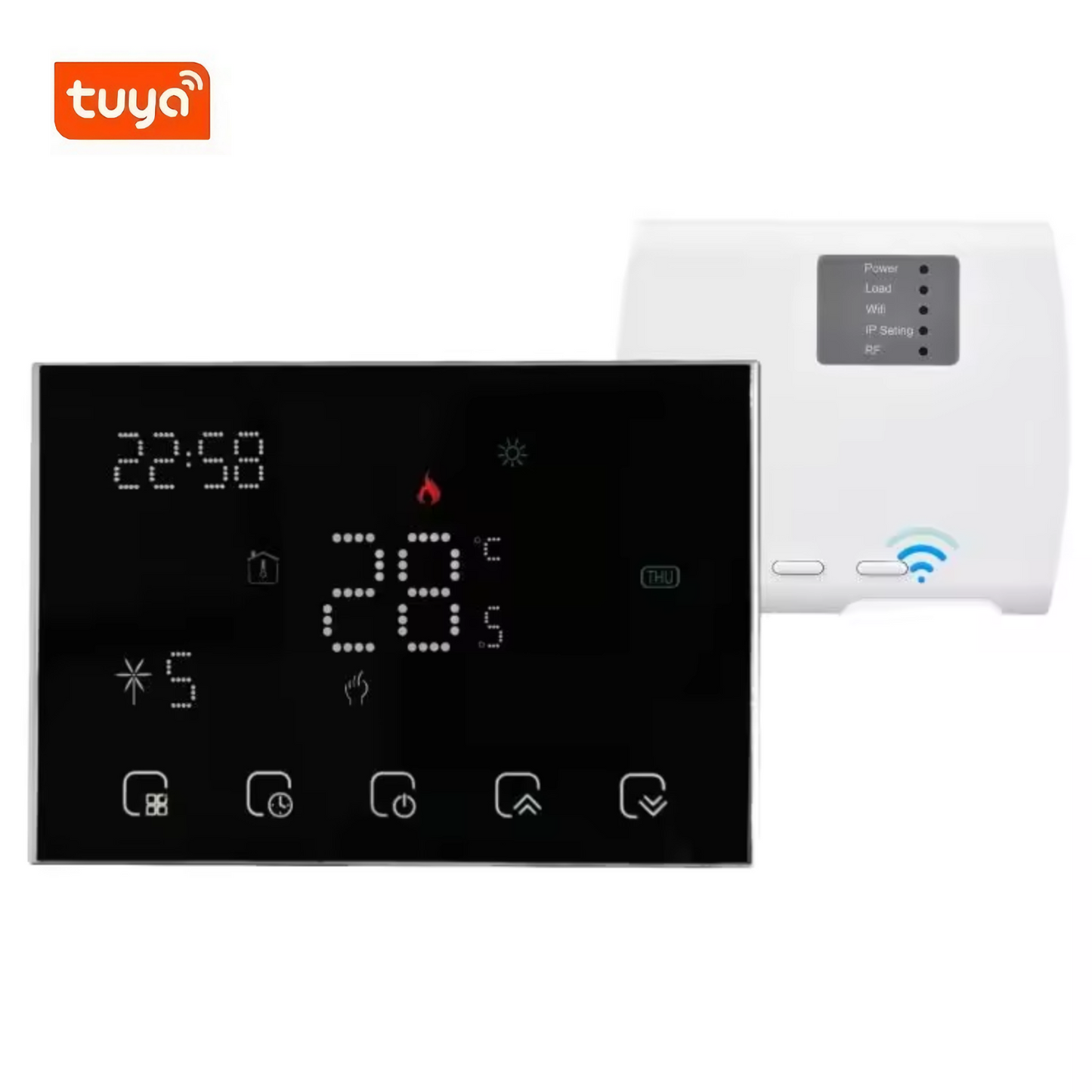 Termostat Smart ATOM DEALS®️, WiFi compatibil Smart Life/Tuya, centrale gaz, touchscreen