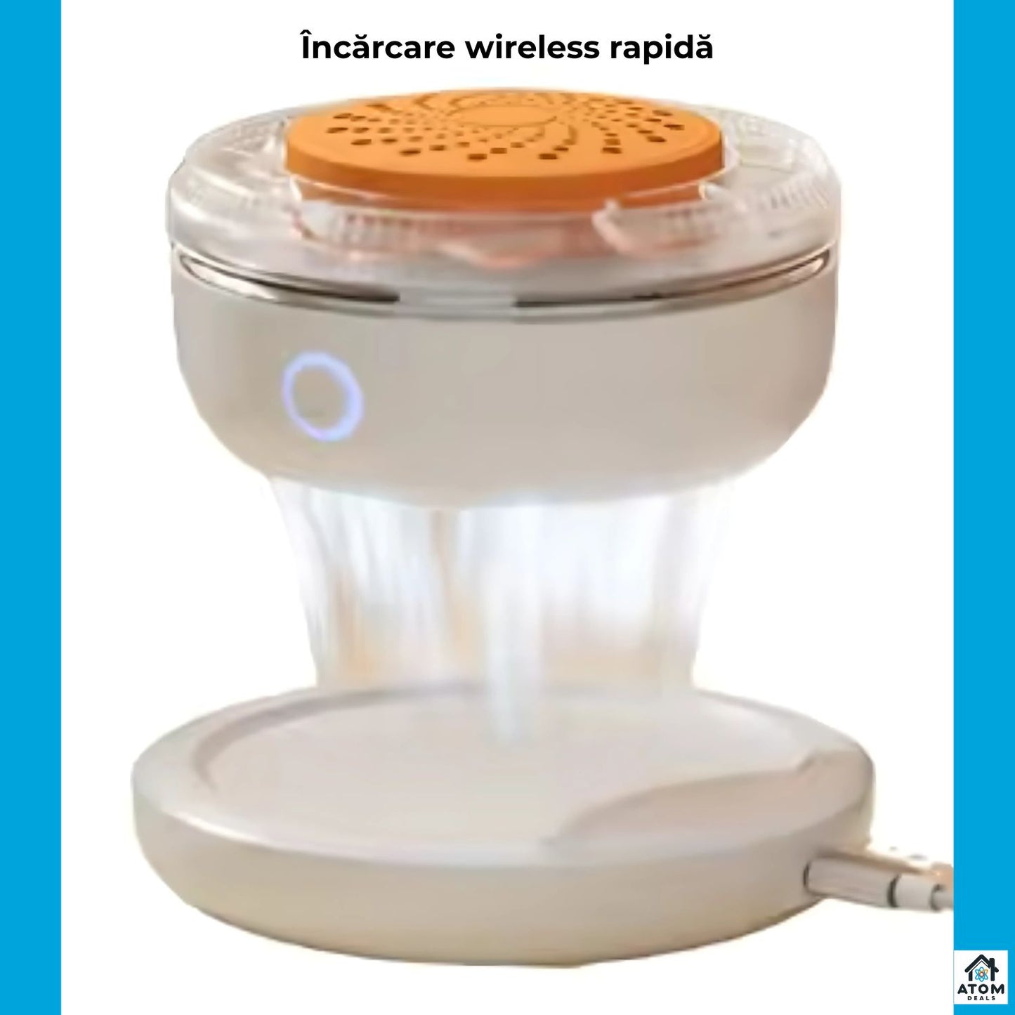 Purificator alimente, ioni activi, portabil, IPX 7, încărcare wireless