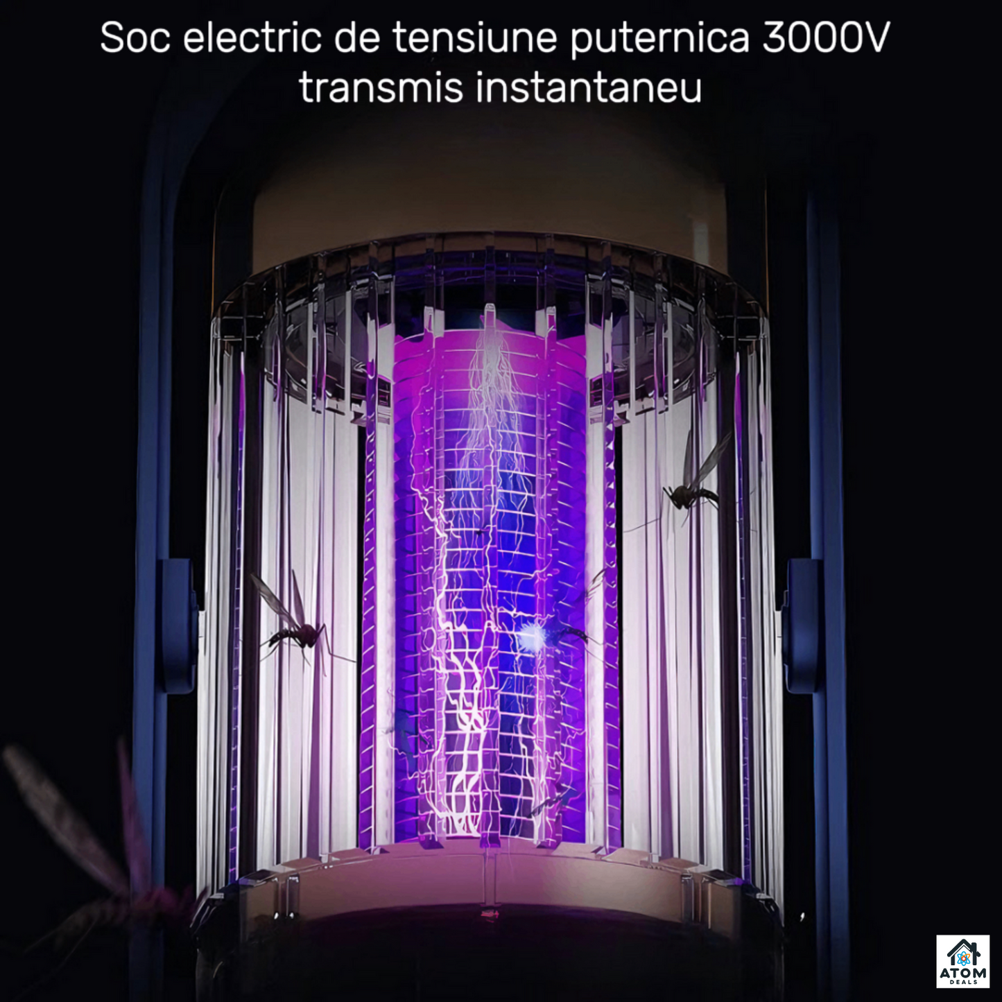 Lampa anti insecte ATOM DEALS aparat anti tantari potrivit pentru camere de pana la 60mp