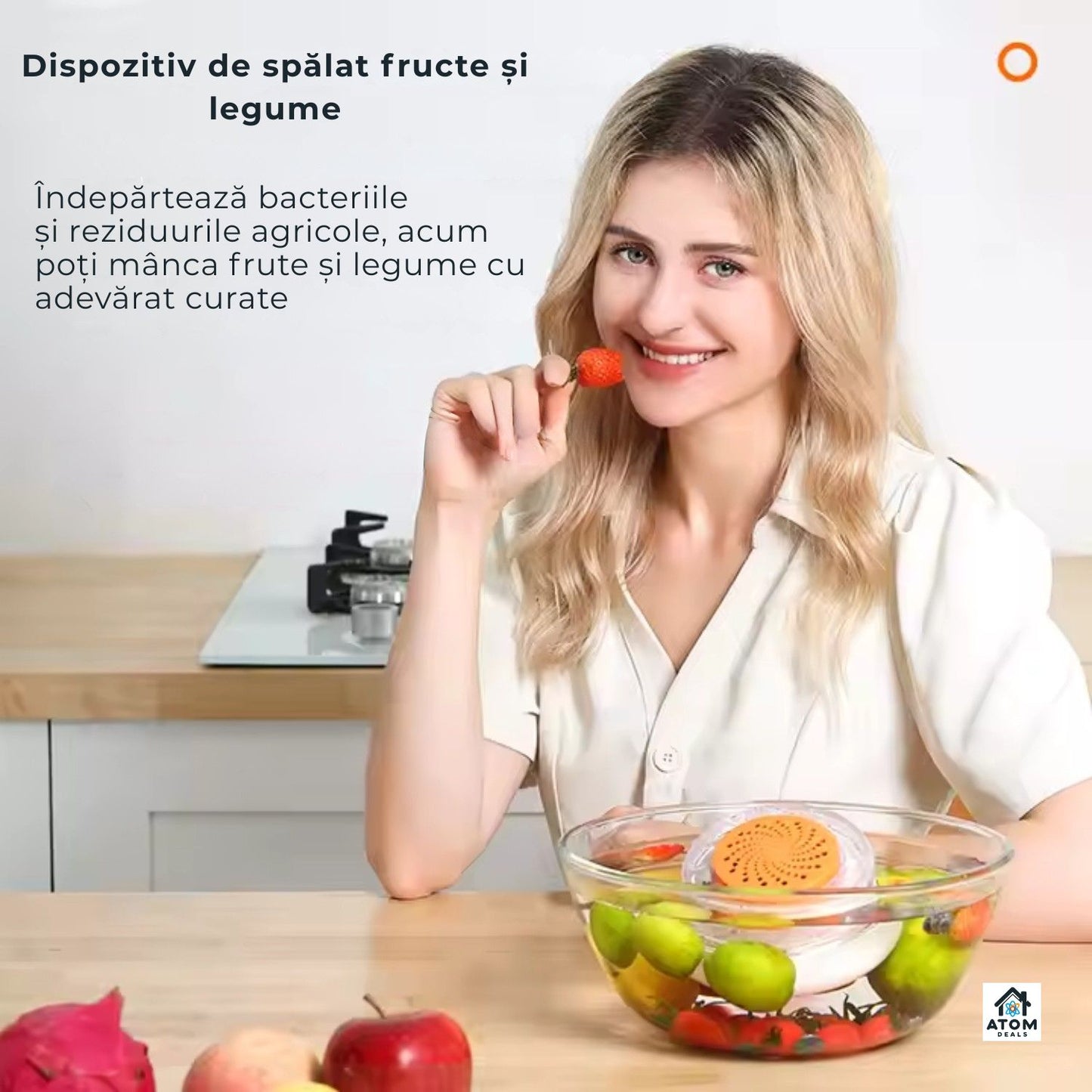 Purificator alimente, ioni activi, portabil, IPX 7, încărcare wireless