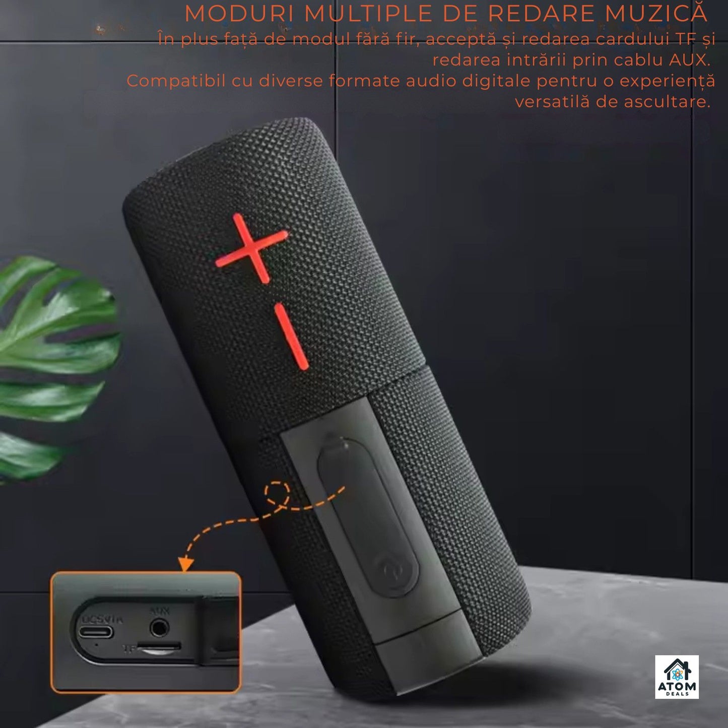 Boxa portabila 20W, waterproof IPX6, Bluetooth 5.3, 15h autonomie