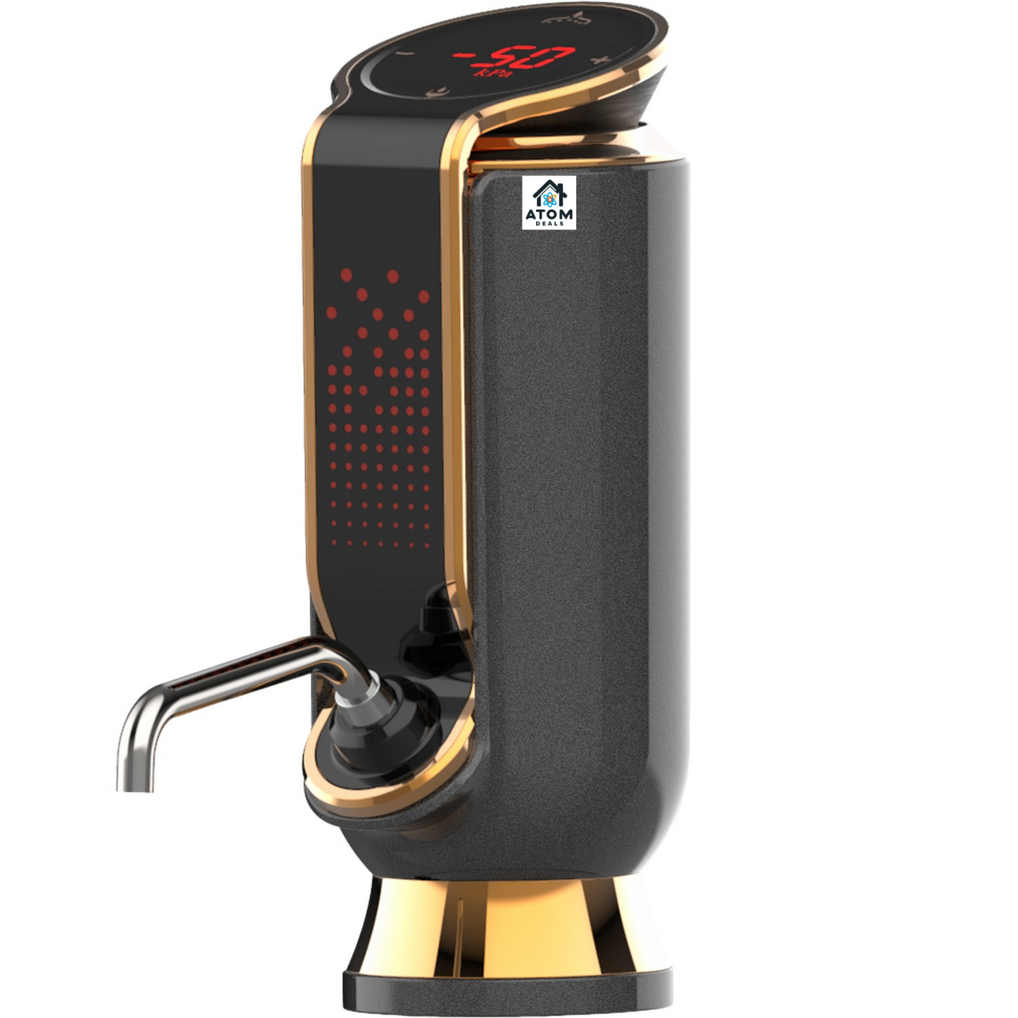 Aerator electric si decantor de vin ATOM DEALS®️, acumulator 900 mAh, LED, autonomie 8litri