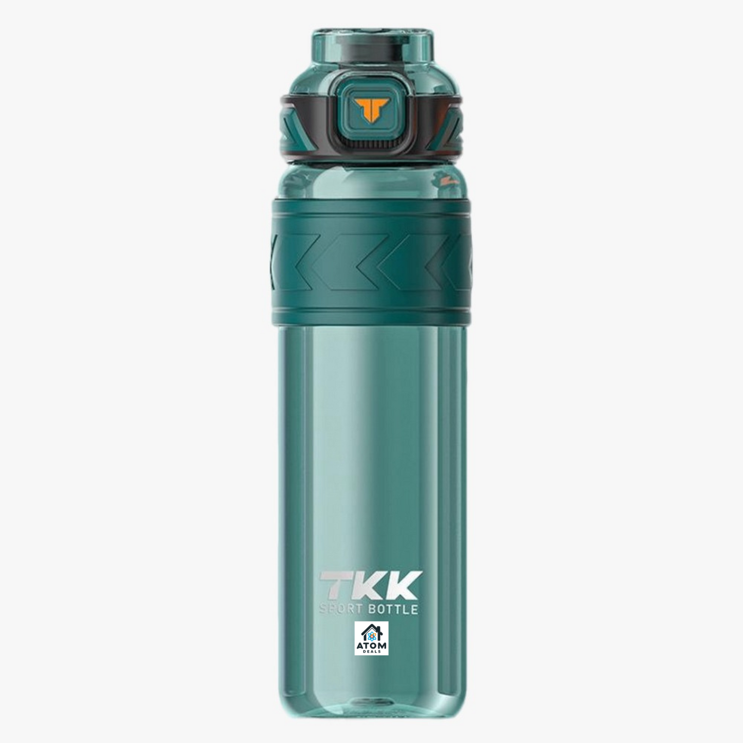 Sticla de apa sport material Tritan 850 ml, ATOM DEALS®️, deschidere automata, capacitate mare, mod de baut cu pai sau direct din sticla, separator de ceai, cupa cu maner, inel de etansare silicon, util pentru sport, calatorii, drumetii si scoala