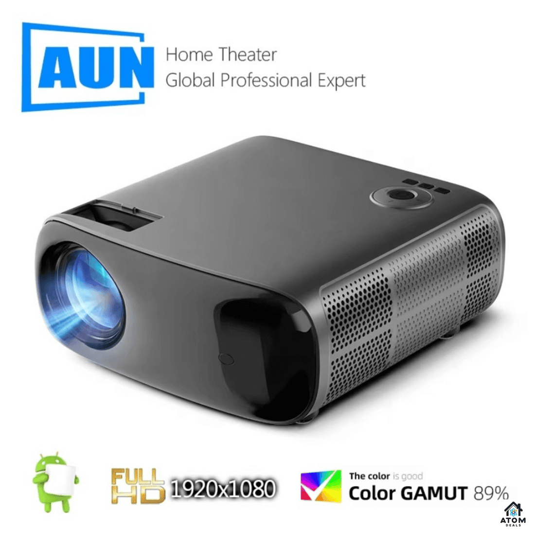 🎬 Transformă-ți casa într-un cinema cu proiectorul AUN AKEY9S – Imagine, sunet și atmosferă de neuitat!