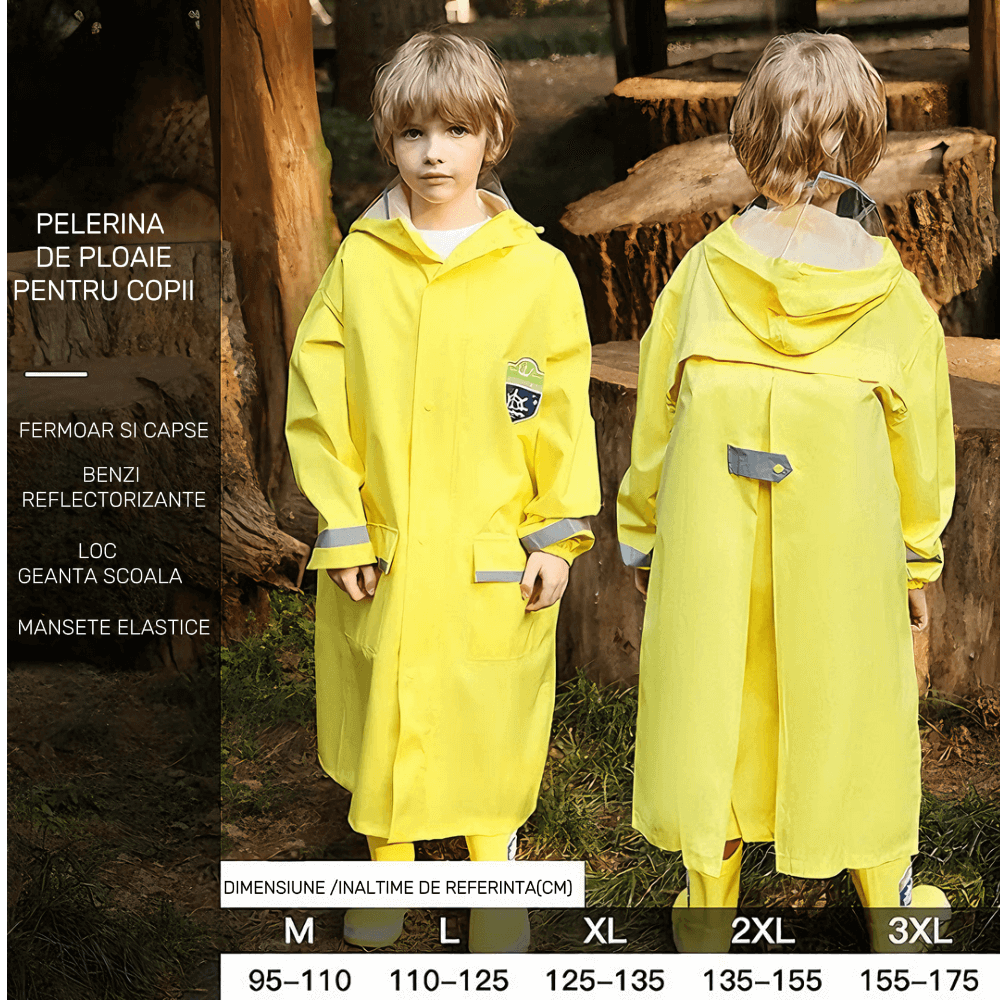 ☔️ Pelerina de ploaie care face senzație – copilul tău va adora vremea rea!