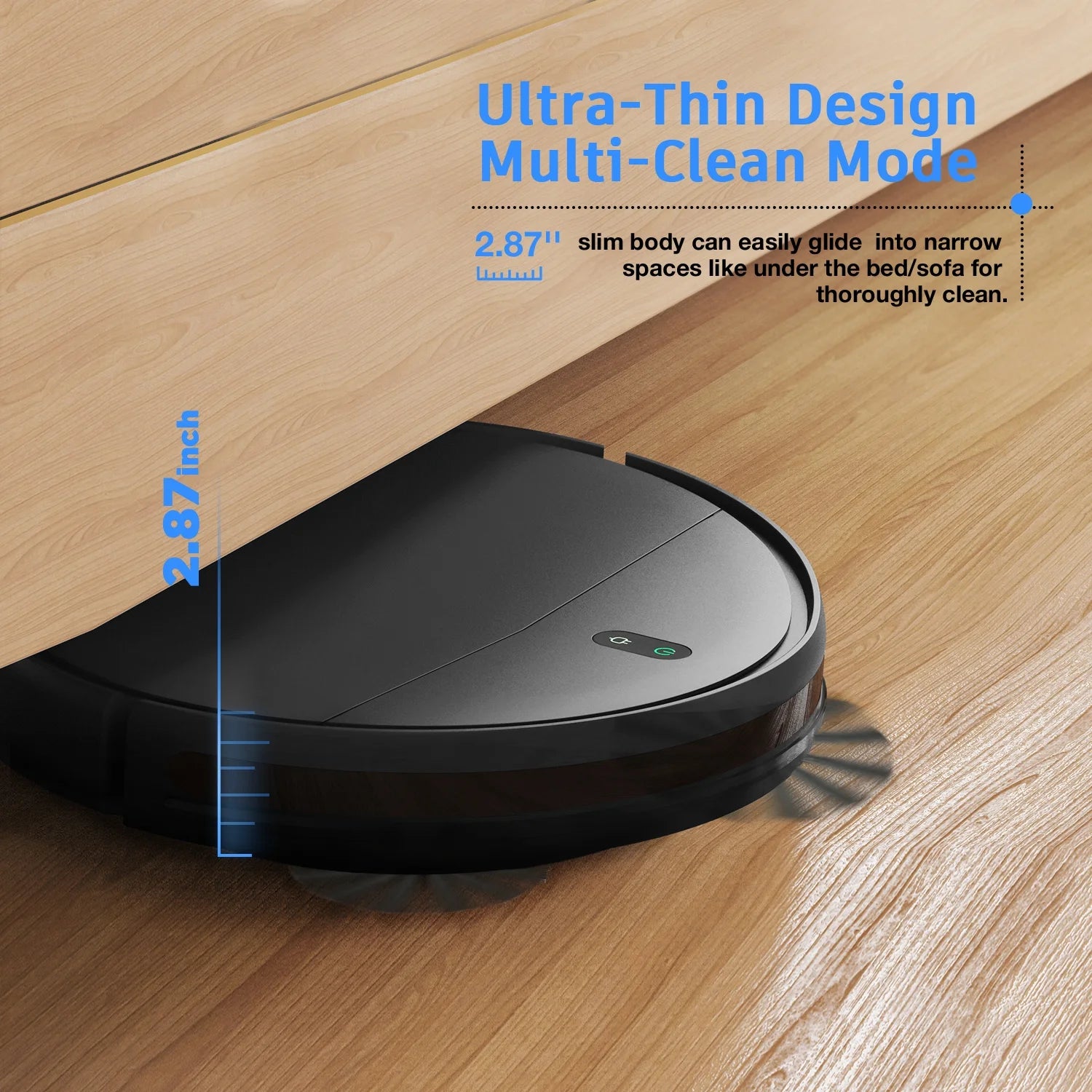 Robot Vacuum Cleaner, 2 in 1 Robot Vacuum and Mop Combo, with WIFI Connection for Pet Hair, Hard Floor