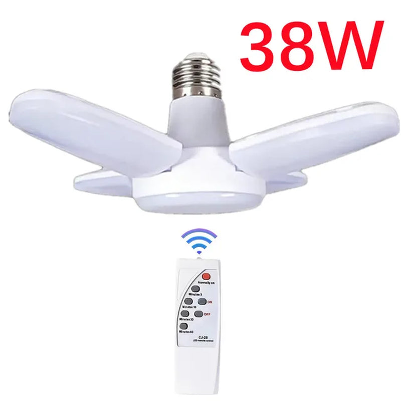 30W Ceiling Fan with Lighting Lamp E27 Converter Base with Remote Control for Bedroom Living Home Silent AC 85-265V