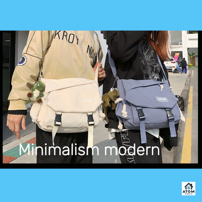 Geantă unisex Lipano – impermeabilă, 29x10x25 cm, stil coreean, buzunare multiple