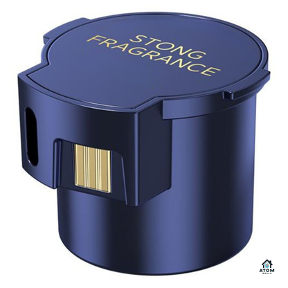 Odorizant auto premium negru, difuzor aromaterapie fara apa ATOM Deals®, reincarcabil type-C, LED ambient, super silentios, design metalic luxury 10 ml