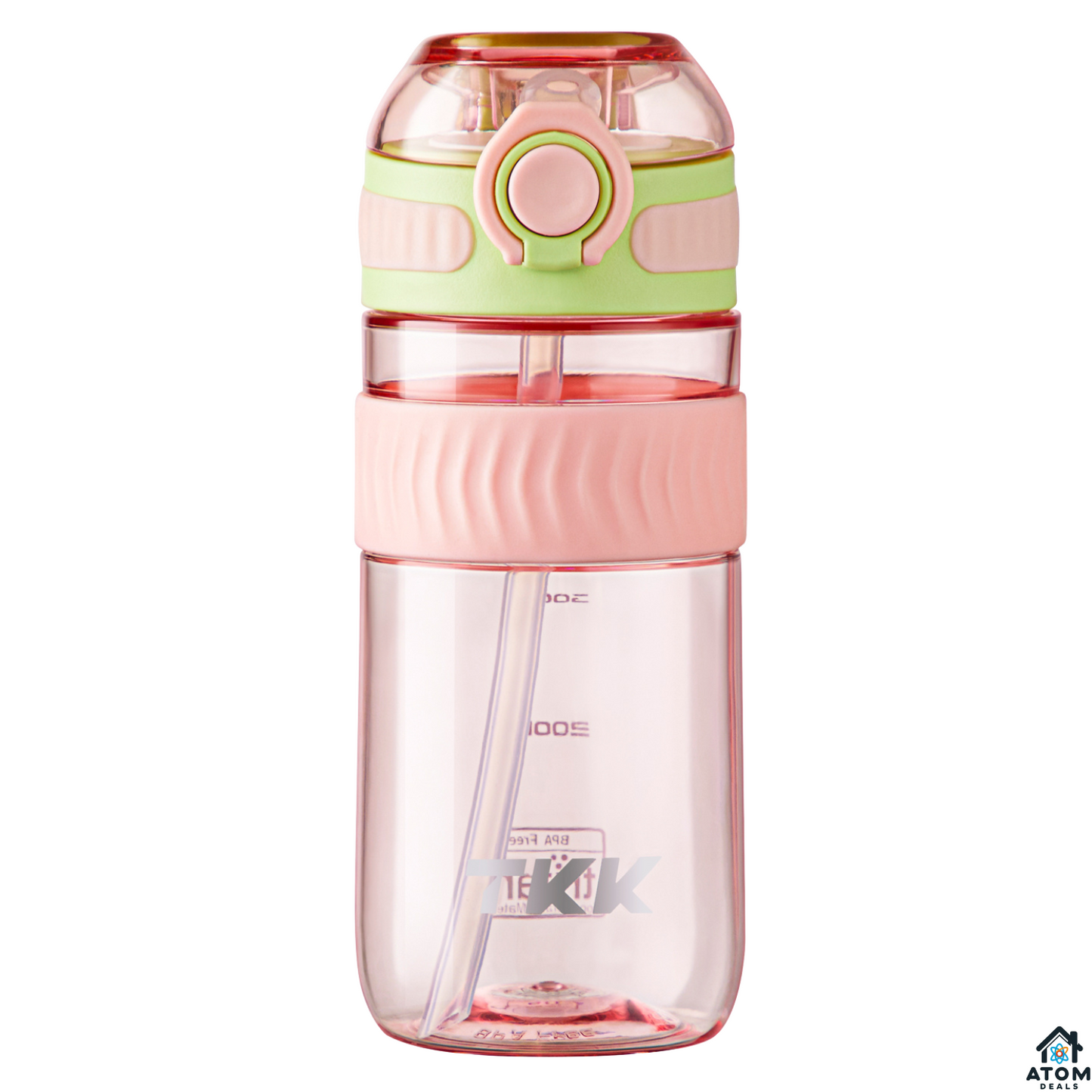 Sticla Tritan 550ml ATOM DEALS® BPA Free, pentru copii, cu capac etans, recipient apa sport, sticla reutilizabila pentru birou, sala, calatorii, design modern