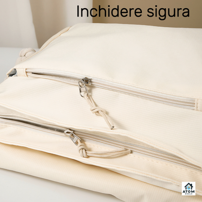 Geantă unisex Lipano – impermeabilă, 29x10x25 cm, stil coreean, buzunare multiple