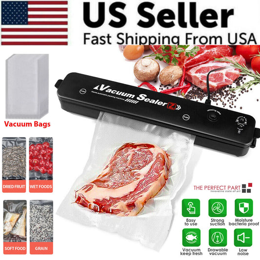 Automatic Vacuum Sealer: Preserves Food Freshness with Included Seal Bags