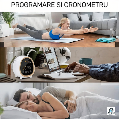 Umidificator Smart WiFi ATOM DEALS®️, aromaterapie, Alexa, Google, ceas, meteo, APP
