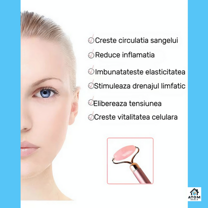 Set masaj electric 6 în 1 quartz, lifting facial, 6 capete, portabil