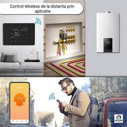 Termostat inteligent WiFi Hysen HY101RF Tuya, Smart Life, touch, compatibil Alexa