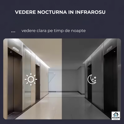 Sonerie video ecran IPS 10.9 cm, vedere nocturnă, audio bidirecțional