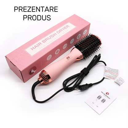 Perie electrică 3 în 1 indreaptă, ondulează, usucă, 1000W, ceramic, ioni