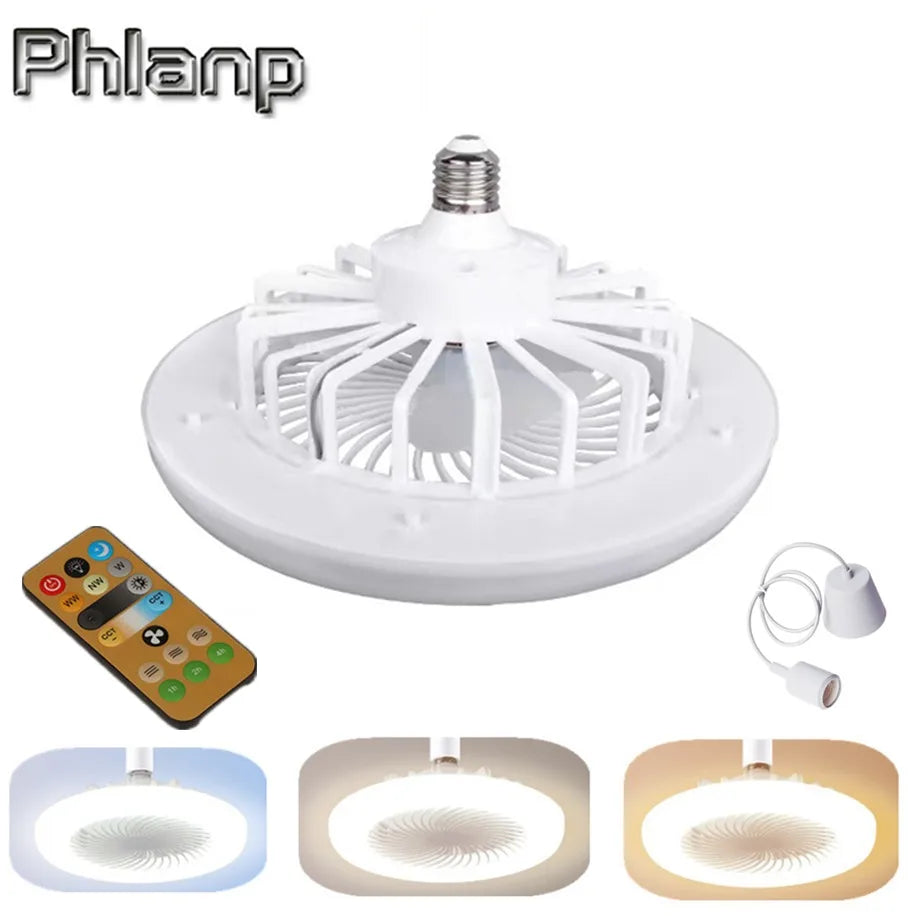 30W Ceiling Fan with Lamp and Remote for Silent Home