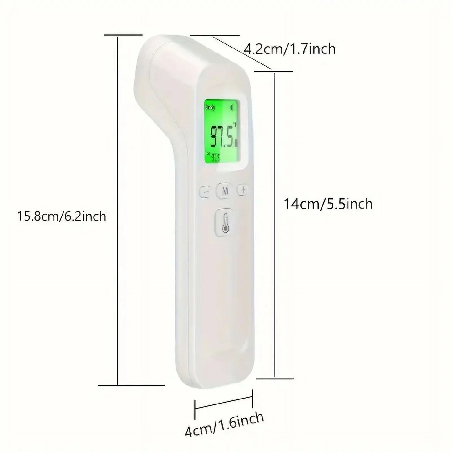 Portable No-Touch Forehead Thermometer, Digital Infrared Thermometer, Touchless Thermometer, Large LED Digits, Quiet Feedback, Easy to Switch between Fahrenheit and Celsius, Body and Surface Mode