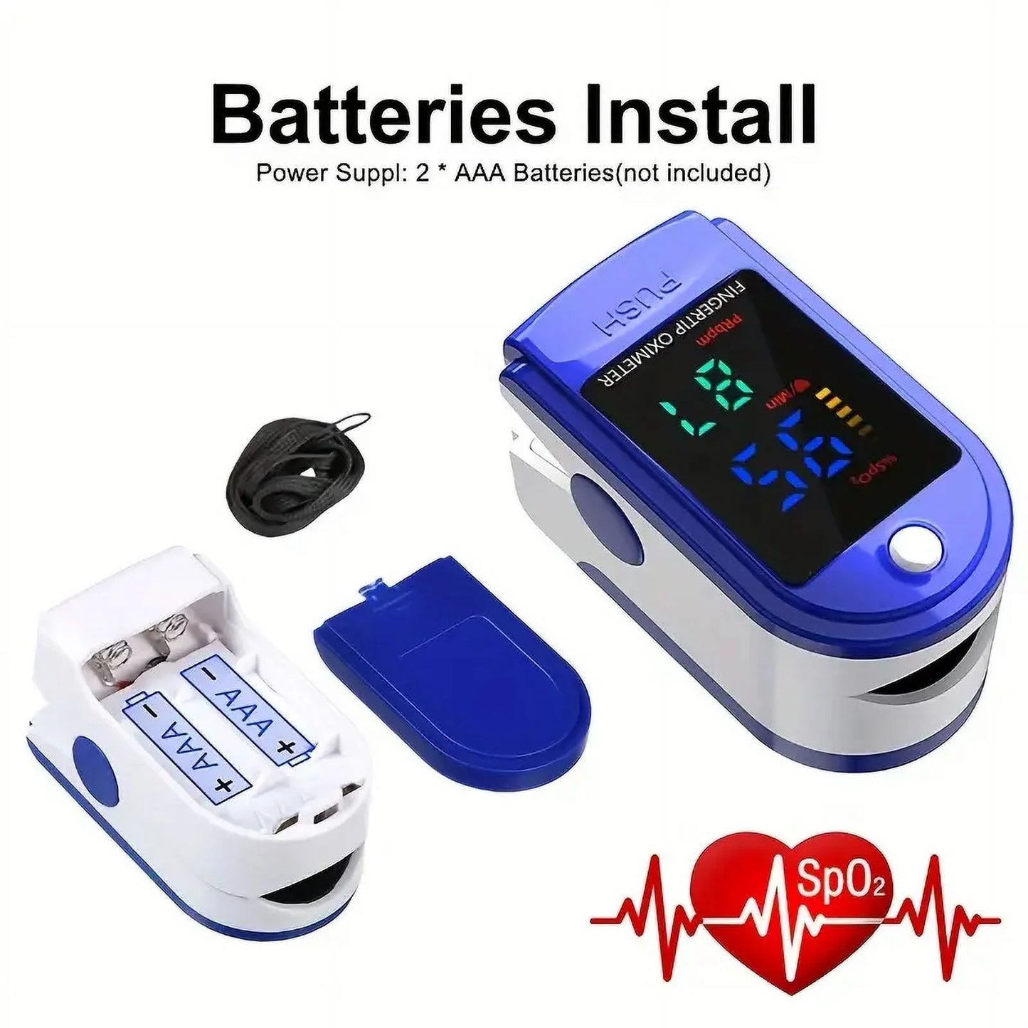 Clearance! Fingertip Pulse Oximeter Blood Oxygen Saturation Monitor Finger Pulse Oximeter, Bar Graphs and Heart Rate Monitor