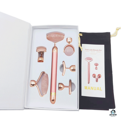Set masaj electric 6 în 1 quartz, lifting facial, 6 capete, portabil