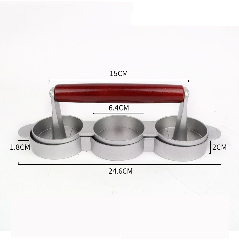 Efficient Aluminum Hamburger Press Mold: Practical Round Shape, Easy-to-Use