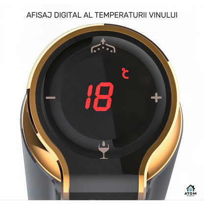 Aerator electric si decantor de vin ATOM DEALS®️, dispenser automat, dozare automata, display digital cu touch, baterie reincarcabila 900mAh, portabil, pentru vin ATOM Deals