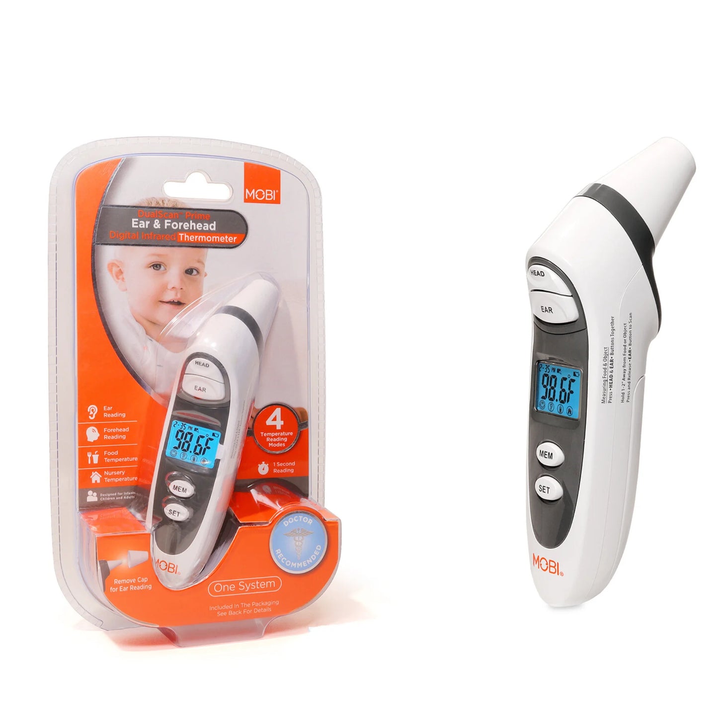 Prime Ear & Forehead Thermometer: 4-in-1, HSA Approved