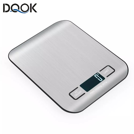 Stainless steel kitchen scale with LCD for precise food weighing