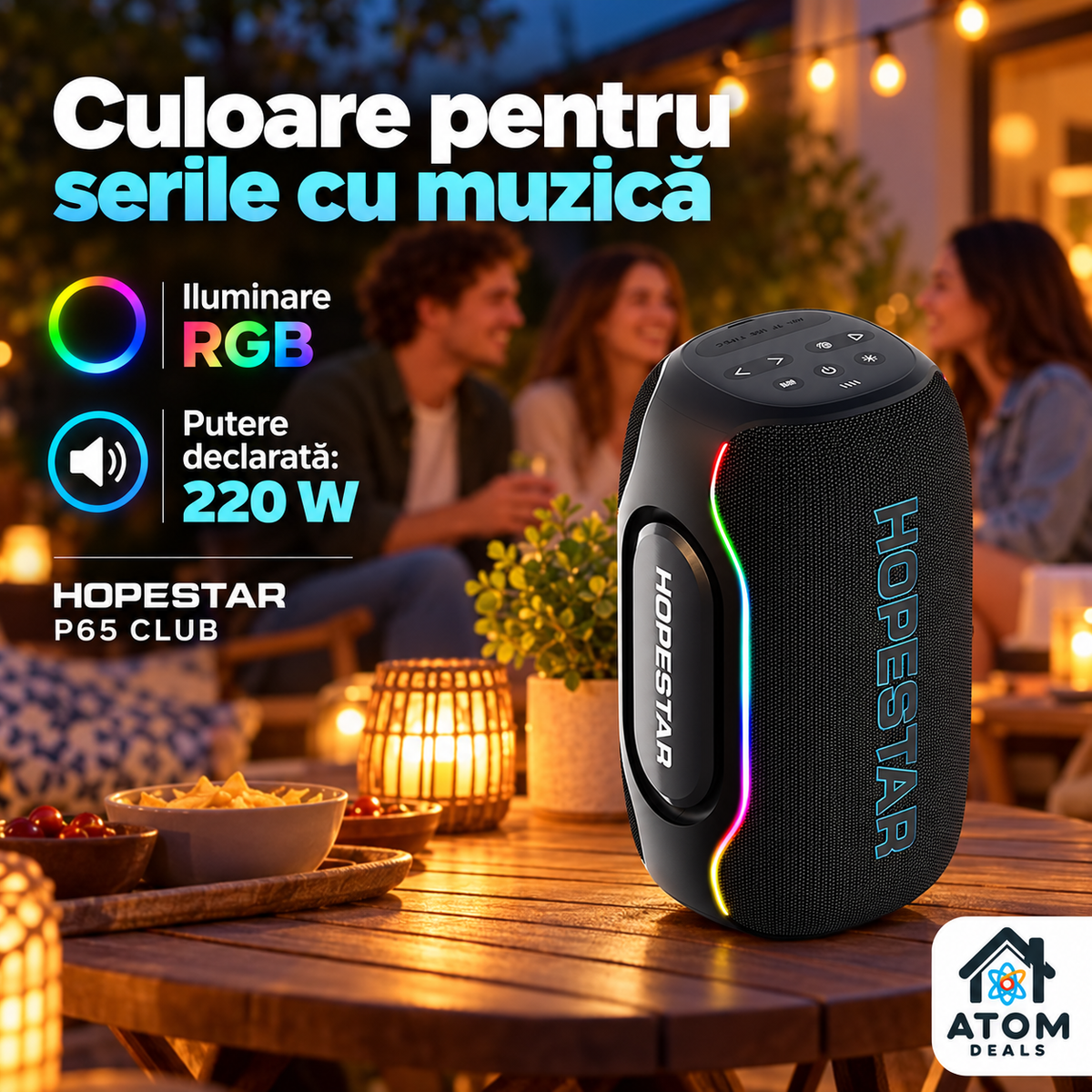 HOPESTAR P65 Club într-un decor de petrecere