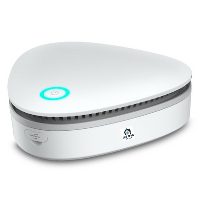 Sterilizator portabil cu ozon ATOM DEALS®️, purificator de aer pentru frigider, dulap, masina, birou, eliminare mirosuri si bacterii, reincarcabil USB, fara baterii, tehnologie UV