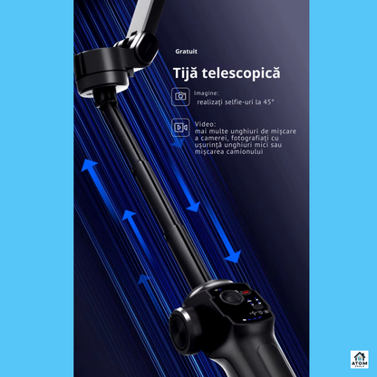 Gimbal stabilizator L9, 3 axe, AI tracking, 210 min autonomie, USB-C
