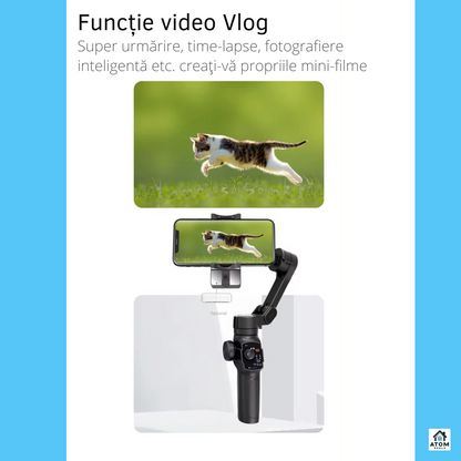 Gimbal stabilizator L9, 3 axe, AI tracking, 210 min autonomie, USB-C