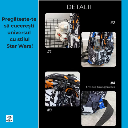 Rucsac Star Wars ATOM DEALS®️, 35 litri, laptop 15 inch, impermeabil,durabil