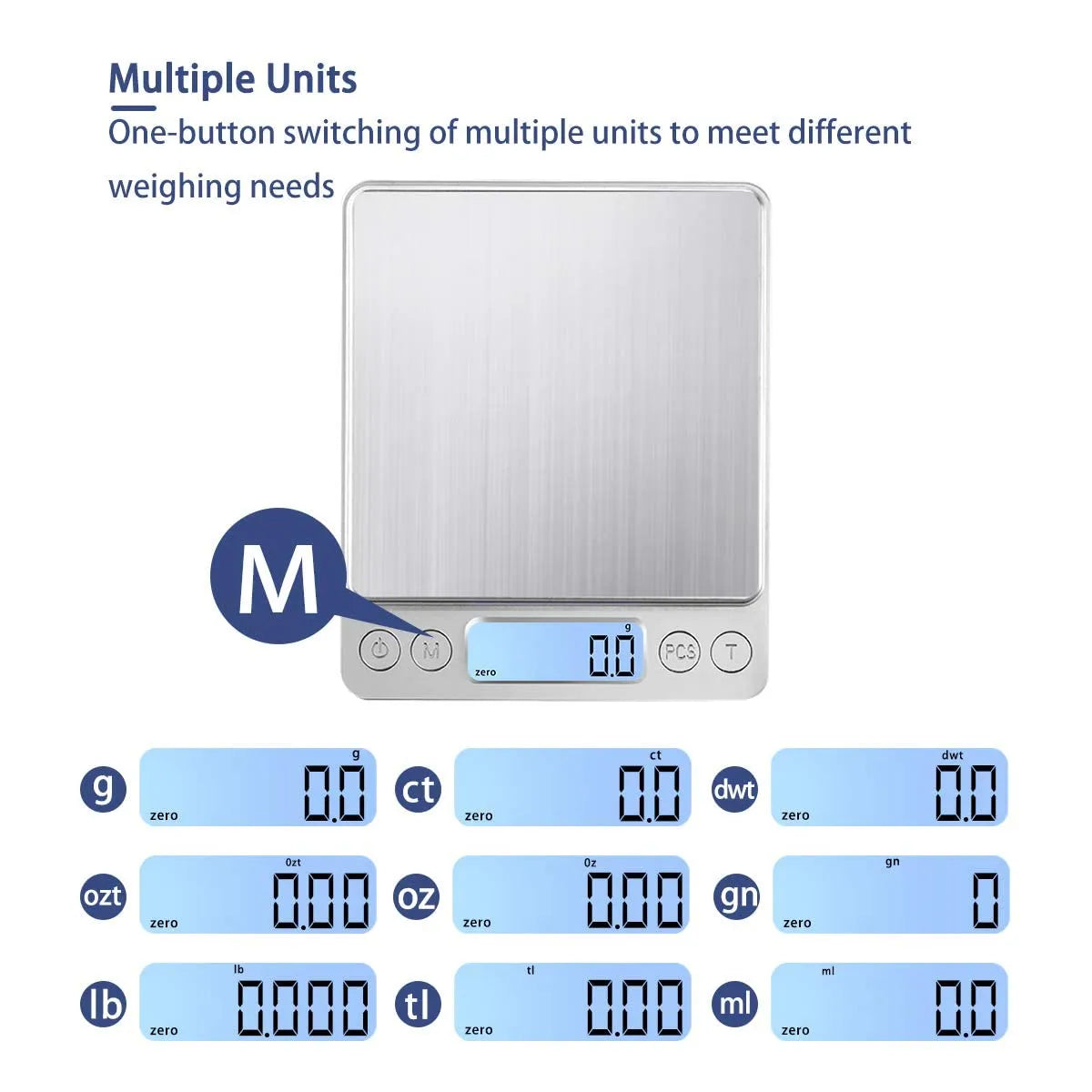 Lid Precision Digital Kitchen Scale: Accurate, versatile, perfect for food and jewelry.