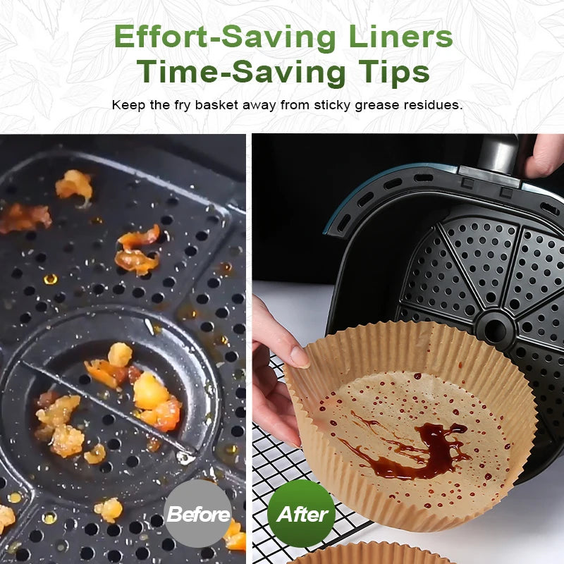 Non-stick air fryer liners: Convenient disposable paper pads for cooking