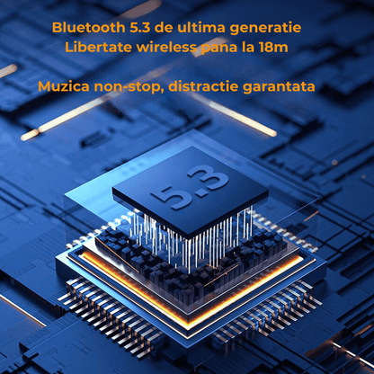Boxa portabila Bluetooth 5.3 ATOM Deals®, 20W, TWS stereo, IPX6, autonomie 15h, lumini RGB, card TF/AUX, raza 18m, ABS rezistent, bass puternic, baterie 4000 mAh, albastru si rosu