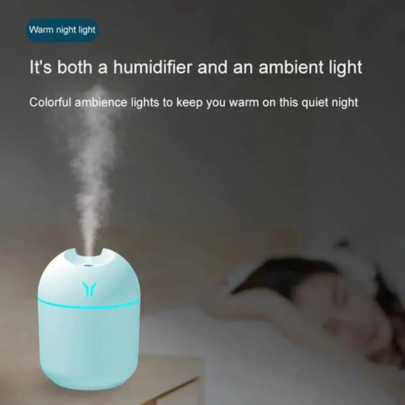 Mini USB Air Humidifier: Large Mist Volume, Low Noise