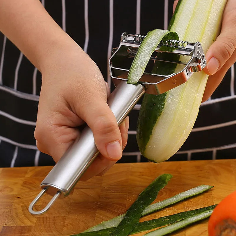 Stainless steel double-head vegetable peeler: versatile and durable kitchen tool