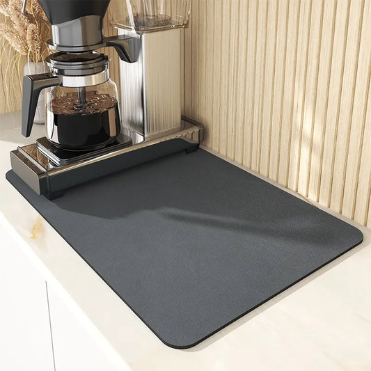 Super absorbent mat: kitchen and bathroom drying, anti-skid, tableware pad