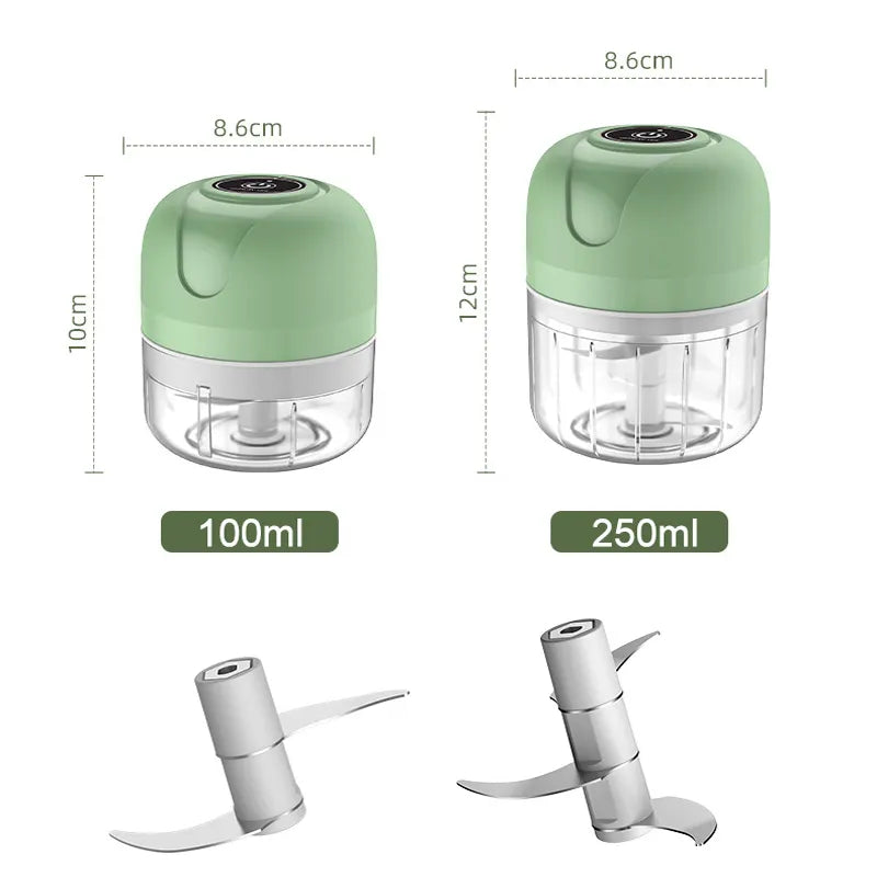 Compact USB Electric Crusher - powered garlic, ginger, nuts, chopper and meat grinder.