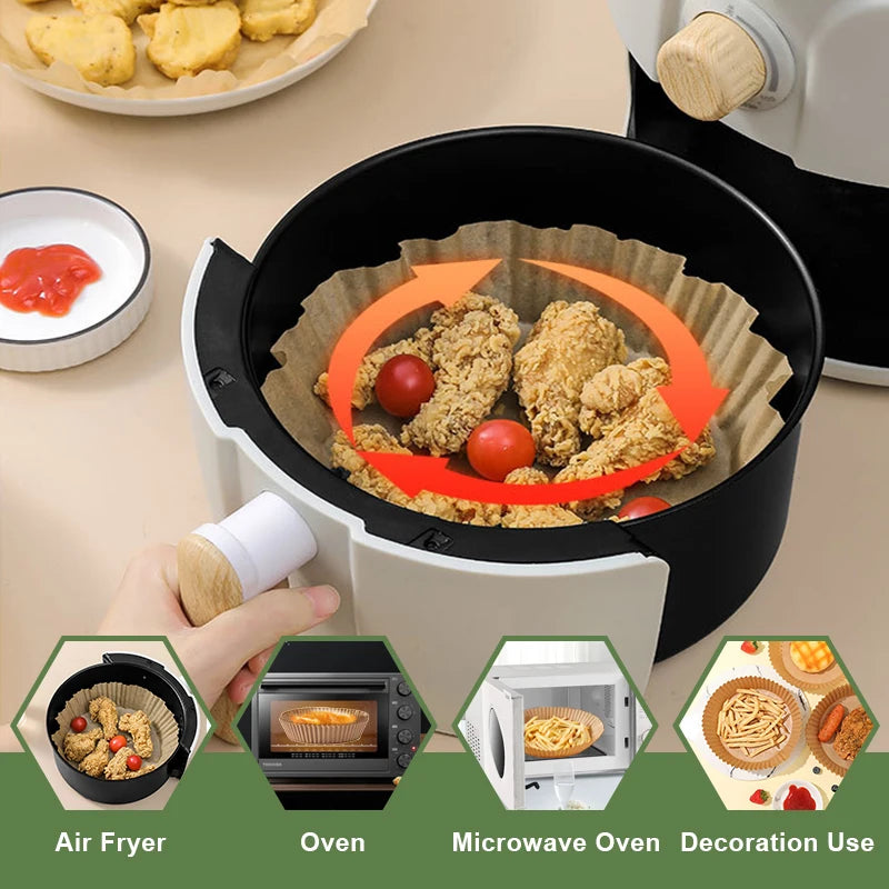 Non-stick air fryer liners: Convenient disposable paper pads for cooking