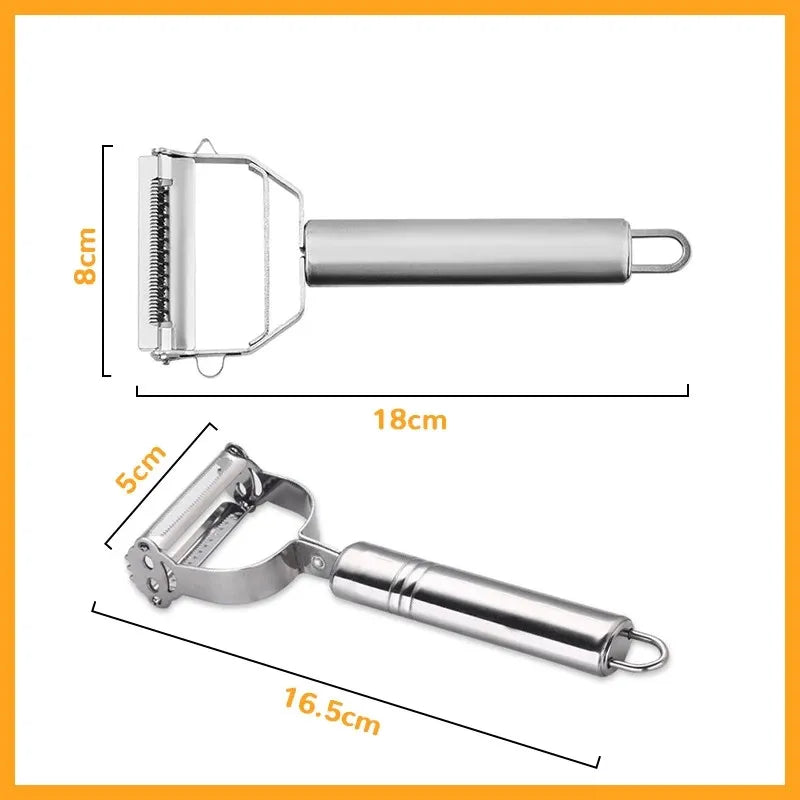 Stainless steel double-head vegetable peeler: versatile and durable kitchen tool