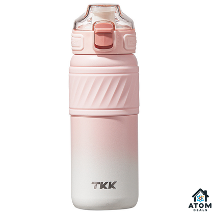 Sticla termos inox 500ml ATOM DEALS®, blush rose, perete dublu izolata termic cu capac etans