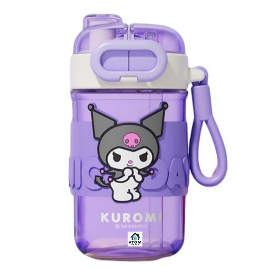 Sticlă apă copii 510 ml – Tritan BPA-Free, pai silicon, Sanrio, etanșă