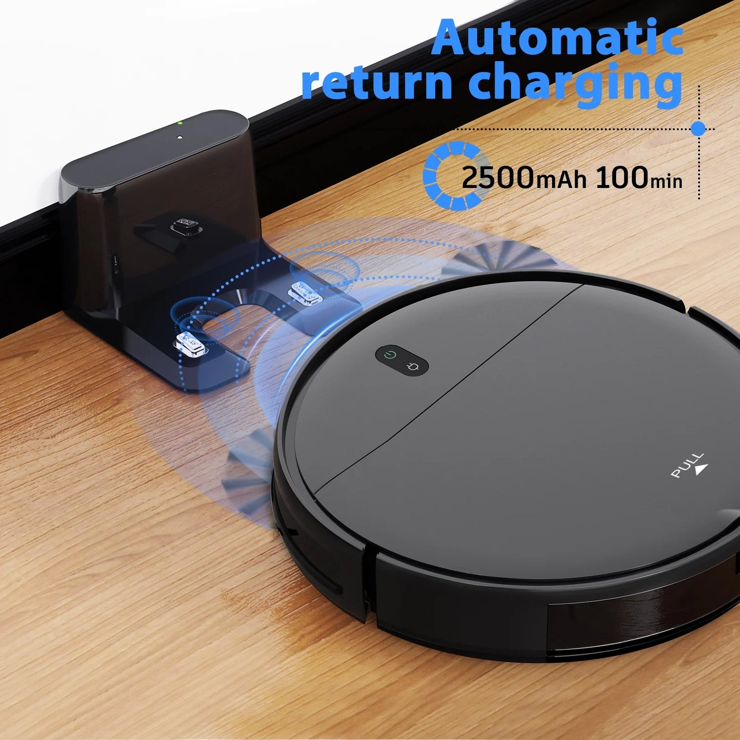 Robot Vacuum Cleaner, 2 in 1 Robot Vacuum and Mop Combo, with WIFI Connection for Pet Hair, Hard Floor