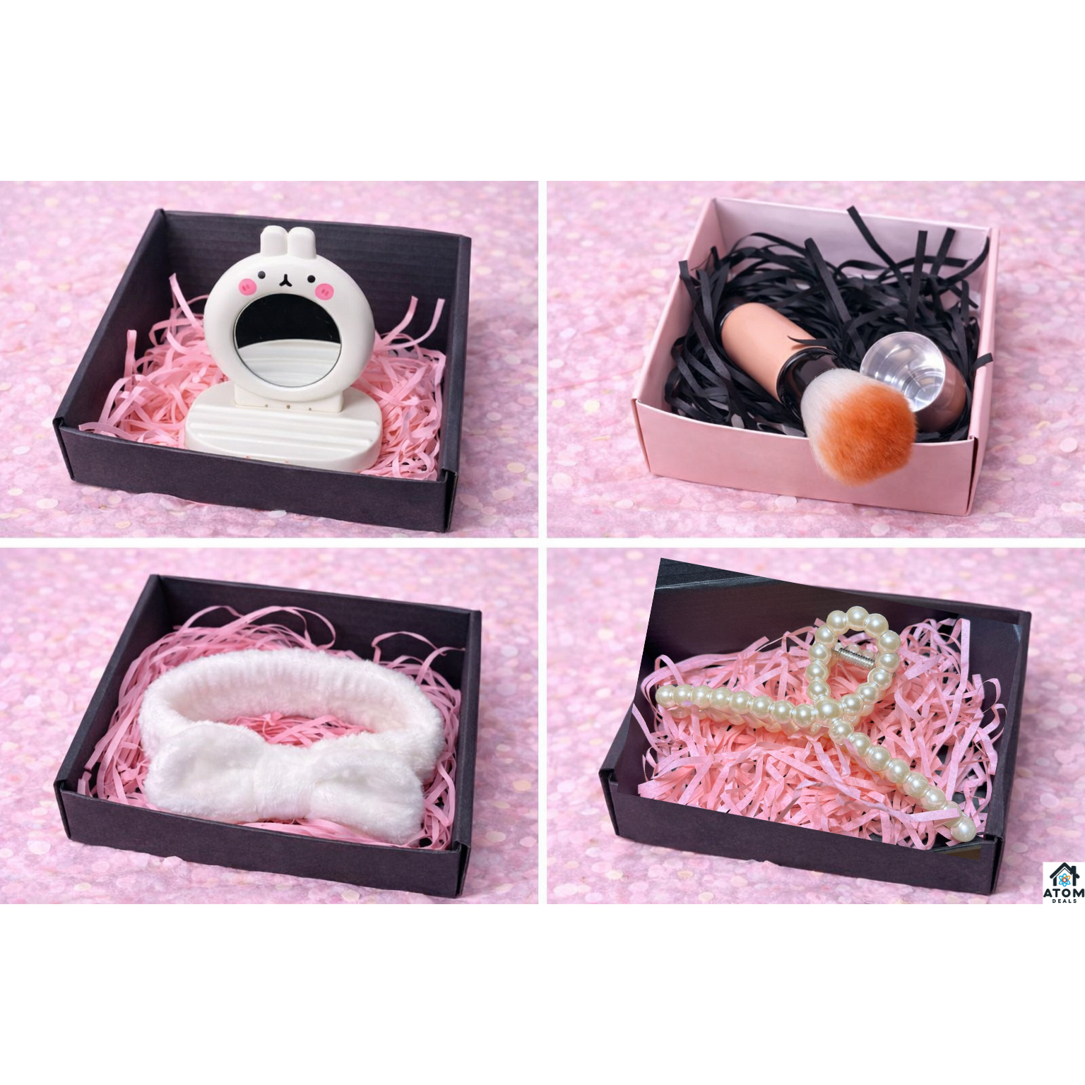 TADAAA! Cadou supriza pentru ziua ei, pentru fete 10-15 ani, 8 cadouri si 8 provocri surpriza, set beauty si relaxare gata de oferit, ideal pentru zi de nastere, prietena sau colega ATOM Deals