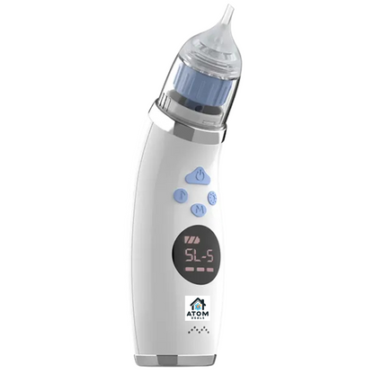 Aspirator nazal electric pentru copii și bebeluși, 5 viteze, auto-curățare, IPX6 rezistent la apă, acumulator 600mAh, 3 capete