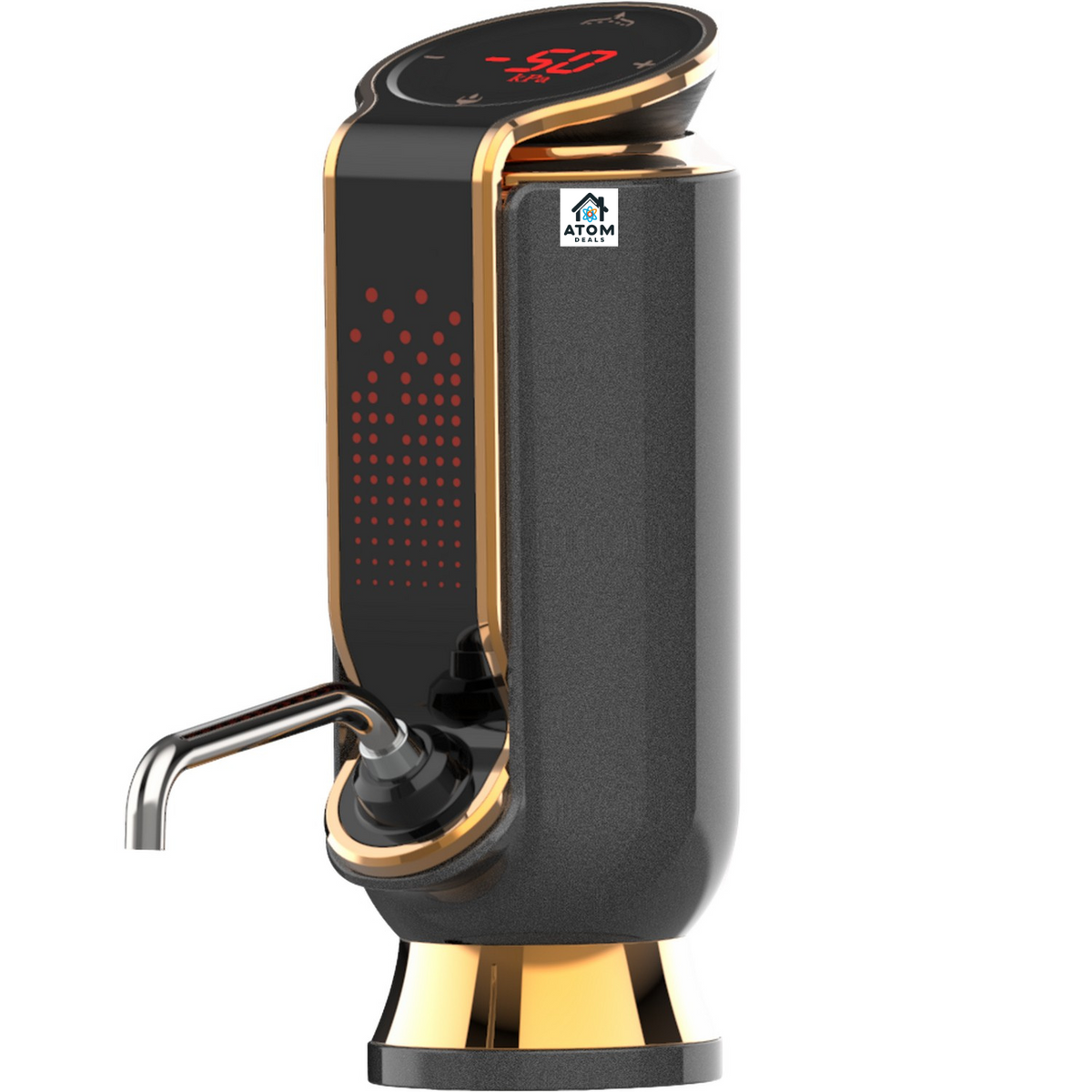 Aerator electric si decantor de vin ATOM DEALS®️, acumulator 900 mAh, LED, autonomie 8litri ATOM Deals