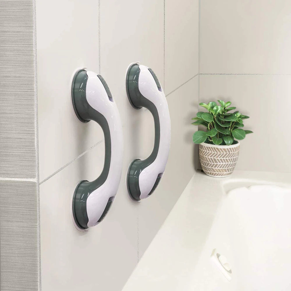  Non-slip bathroom grab handle for safety, with suction cup support